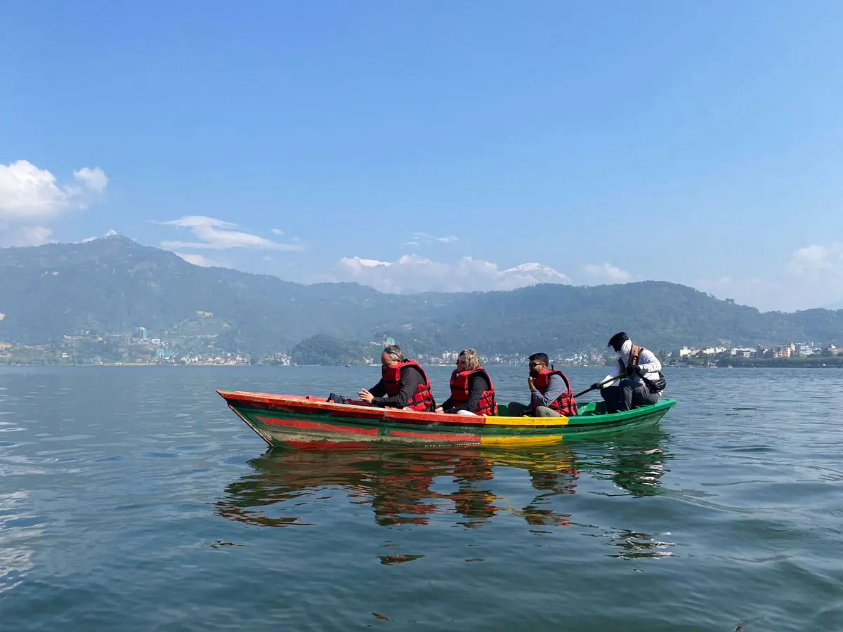 Boating on Phewa Lake